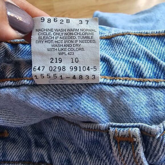 Vintage levis womens Sz 18 wash blue relax fit tapered leg 90s - Picture 8 of 10
